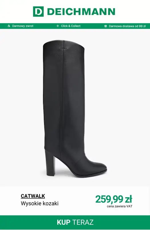 Deichmann - gazetka promocyjna Kozaki damskie od środy 15.10  - strona 12