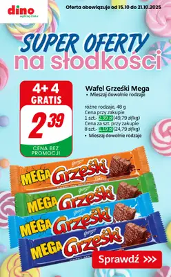 Dino - gazetka promocyjna SUPER OFERTY na słodkości! od czwartku 16.10 do wtorku 21.10