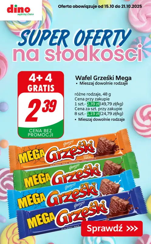 Dino - gazetka promocyjna SUPER OFERTY na słodkości!  