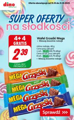 Dino - gazetka promocyjna SUPER OFERTY na słodkości! od czwartku 16.10 do wtorku 21.10 Dino - gazetka promocyjna SUPER OFERTY na słodkości! od czwartku 16.10 do wtorku 21.10