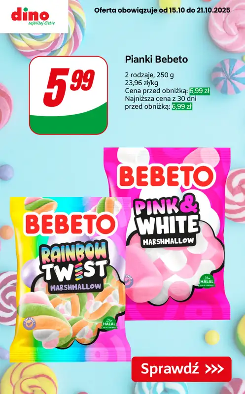 Dino - gazetka promocyjna SUPER OFERTY na słodkości! od czwartku 16.10 do wtorku 21.10 - strona 5