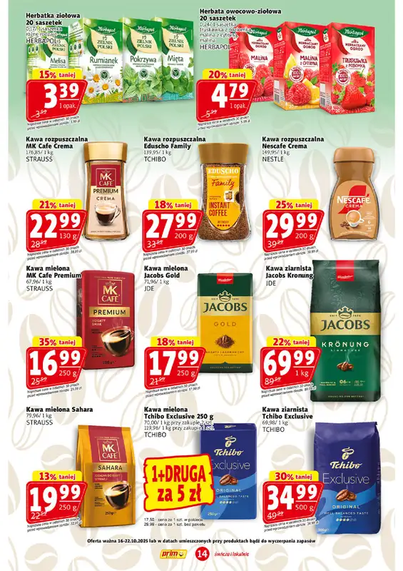 Prim Market - gazetka promocyjna Gazetka od czwartku 16.10 do środy 22.10 - strona 14