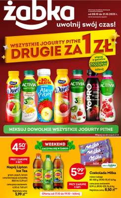 Żabka - gazetka promocyjna Gazetka od środy 08.10 do wtorku 21.10 Żabka - gazetka promocyjna Gazetka od środy 08.10 do wtorku 21.10