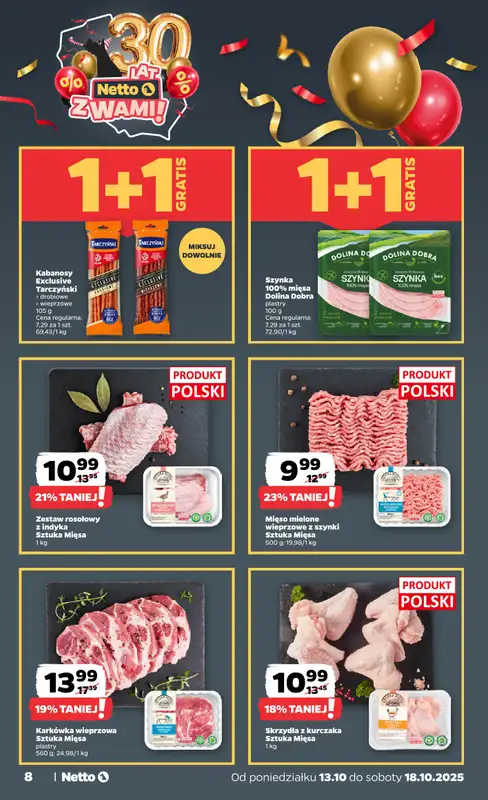 Netto - gazetka promocyjna Gazetka Spożywcza od poniedziałku 13.10 do soboty 18.10 - strona 8