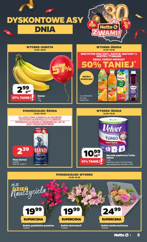Netto - gazetka promocyjna Gazetka Spożywcza od poniedziałku 13.10 do soboty 18.10 - strona 5