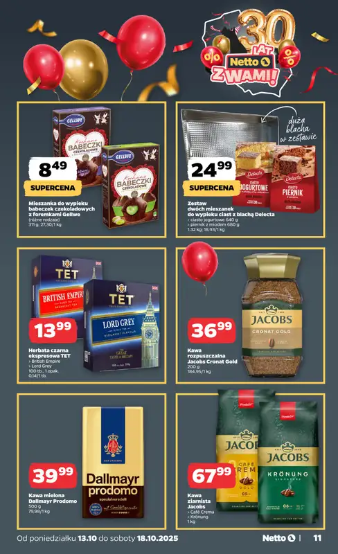 Netto - gazetka promocyjna Gazetka Spożywcza od poniedziałku 13.10 do soboty 18.10 - strona 11