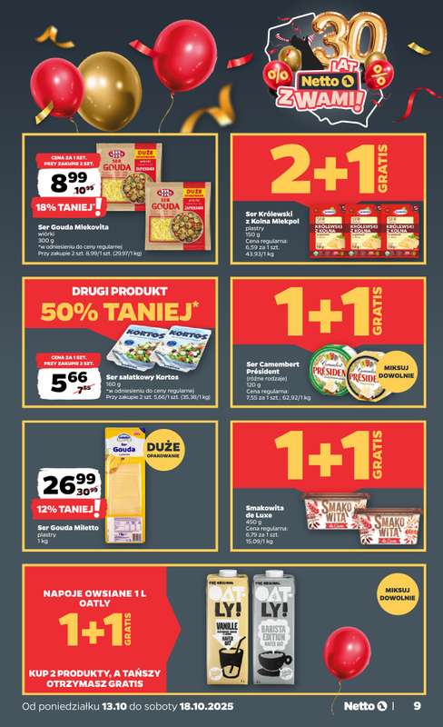 Netto - gazetka promocyjna Gazetka Spożywcza od poniedziałku 13.10 do soboty 18.10 - strona 9