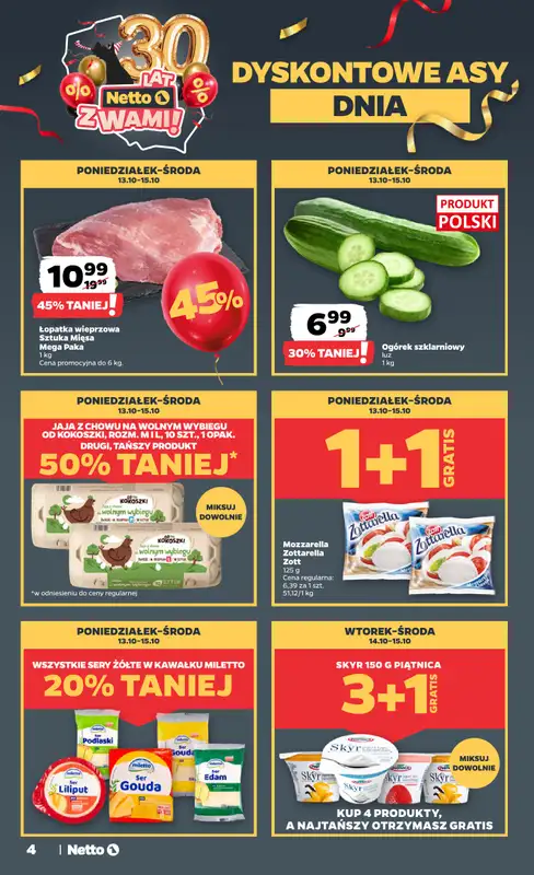 Netto - gazetka promocyjna Gazetka Spożywcza od poniedziałku 13.10 do soboty 18.10 - strona 4
