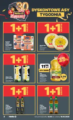Netto - gazetka promocyjna Gazetka Spożywcza od poniedziałku 13.10 do soboty 18.10 - strona 2