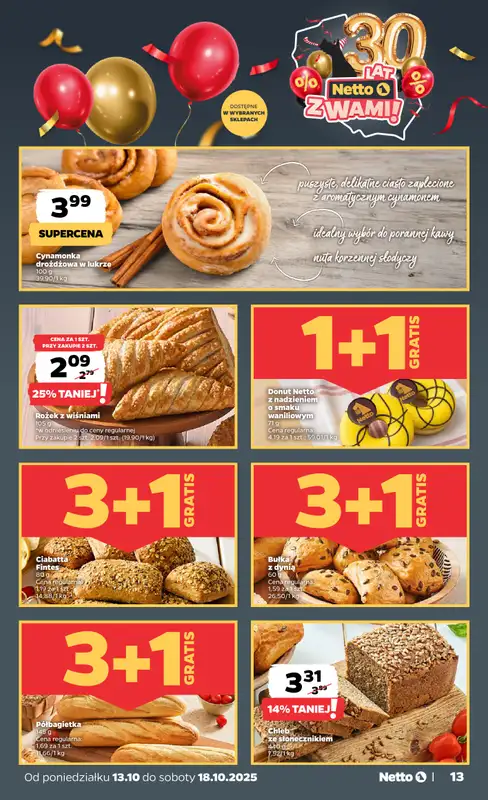 Netto - gazetka promocyjna Gazetka Spożywcza od poniedziałku 13.10 do soboty 18.10 - strona 13