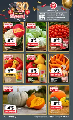 Netto - gazetka promocyjna Gazetka Spożywcza od poniedziałku 13.10 do soboty 18.10 - strona 6