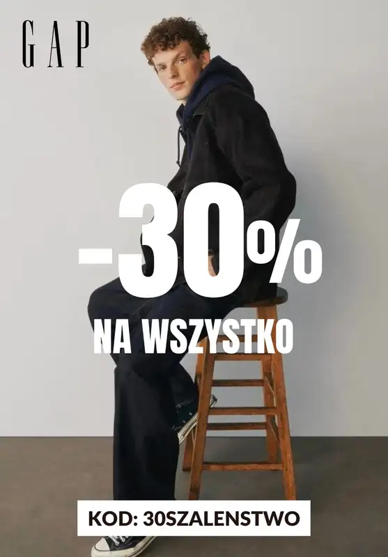 BEST SALE - gazetka promocyjna GAP | -30% na wszystko  