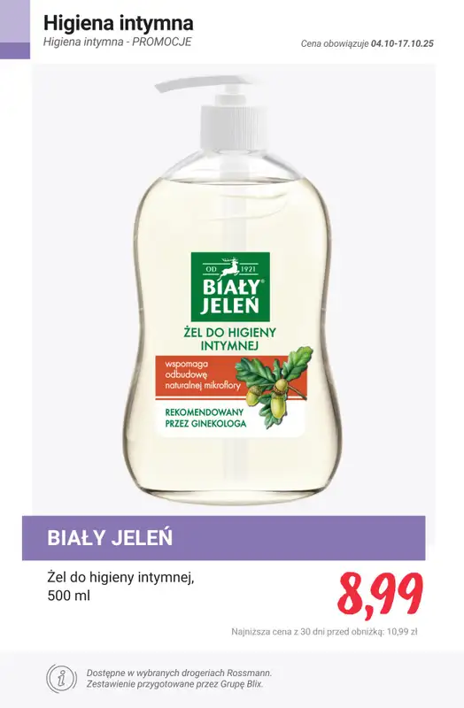 Rossmann - gazetka promocyjna Higiena intymna - PROMOCJE od środy 15.10 do piątku 17.10 - strona 15