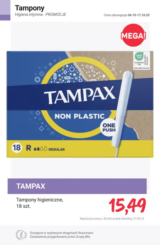 Rossmann - gazetka promocyjna Higiena intymna - PROMOCJE od środy 15.10 do piątku 17.10 - strona 6