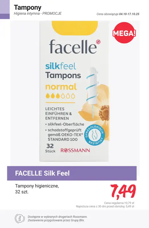 Rossmann - gazetka promocyjna Higiena intymna - PROMOCJE od środy 15.10 do piątku 17.10 - strona 7