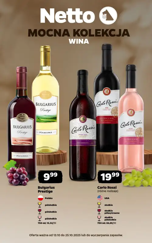 Netto - gazetka promocyjna Mocna Kolekcja - Wina  