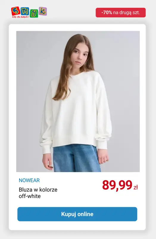 Smyk - gazetka promocyjna -70% na drugi produkt NOWEAR od środy 15.10 do poniedziałku 27.10 - strona 8