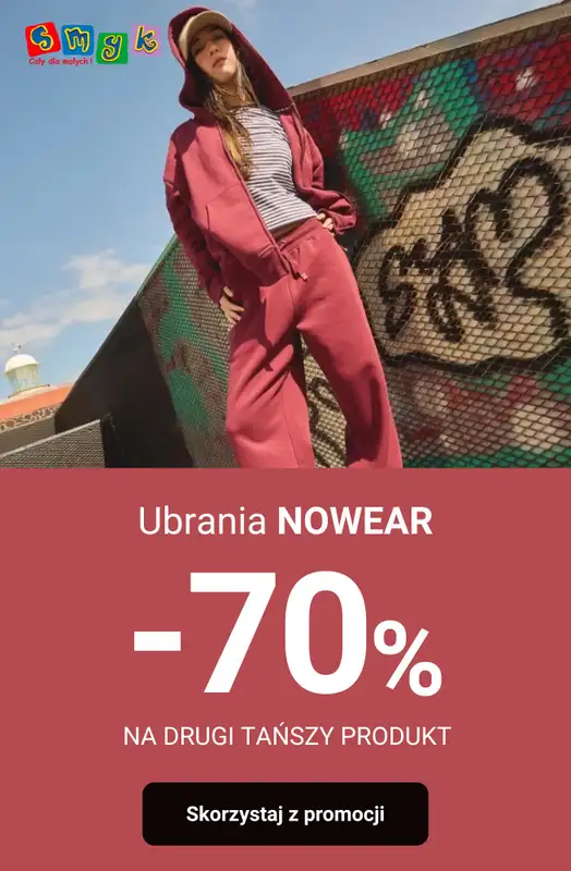 Smyk - gazetka promocyjna -70% na drugi produkt NOWEAR  