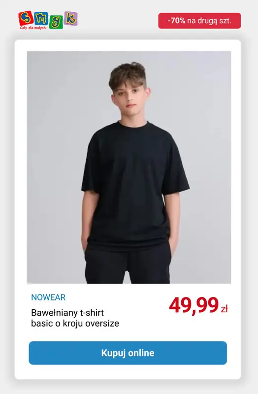 Smyk - gazetka promocyjna -70% na drugi produkt NOWEAR od środy 15.10 do poniedziałku 27.10 - strona 10