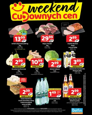 Delfin - gazetka promocyjna Weekend cudownych cen od czwartku 16.10 do niedzieli 19.10