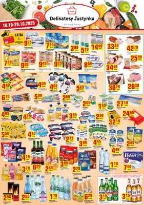 Delikatesy Justynka - gazetka promocyjna Gazetka od czwartku 16.10 do środy 29.10 Delikatesy Justynka - gazetka promocyjna Gazetka od czwartku 16.10 do środy 29.10