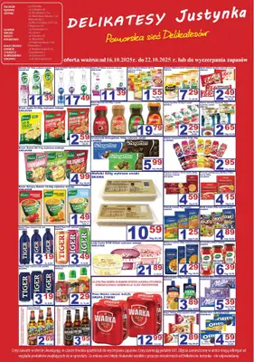 Delikatesy Justynka - gazetka promocyjna Gazetka od czwartku 16.10 do środy 29.10 - strona 4 Delikatesy Justynka - gazetka promocyjna Gazetka od czwartku 16.10 do środy 29.10 - strona 4