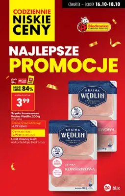 Biedronka - gazetka promocyjna Najlepsze promocje! od czwartku 16.10 do soboty 18.10