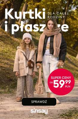 Sinsay - gazetka promocyjna KURTKI i PŁASZCZE dla całej rodziny! od czwartku 16.10 do środy 22.10