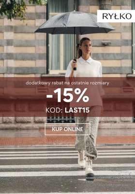 Ryłko - gazetka promocyjna -15% z KODEM na ostatnie sztuki od czwartku 16.10 