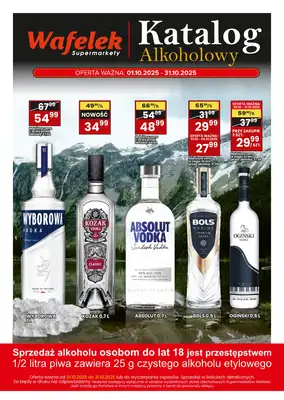 Wafelek - gazetka promocyjna Katalog alkoholowy  do piątku 31.10