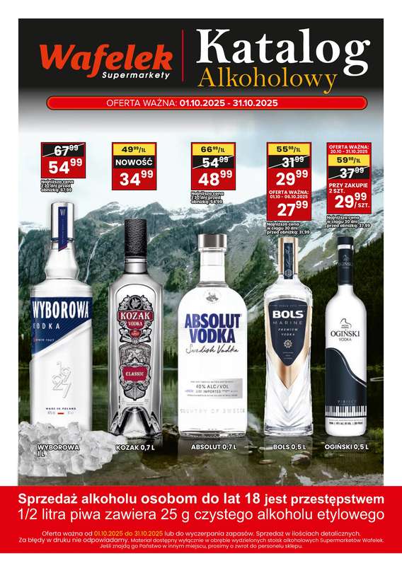 Wafelek - gazetka promocyjna Katalog alkoholowy  do piątku 31.10