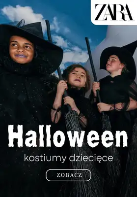 Zara - gazetka promocyjna Halloween - kostiumy dziecięce od czwartku 16.10 