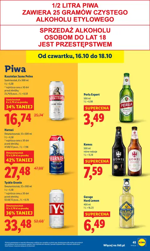 Lidl - gazetka promocyjna Oferta od czwartku od czwartku 16.10 do soboty 18.10 - strona 51