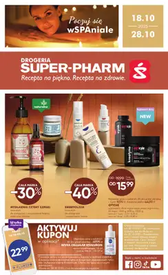 Super-Pharm - gazetka promocyjna Poczuj się wspaniale od soboty 18.10 do wtorku 28.10 Super-Pharm - gazetka promocyjna Poczuj się wspaniale od soboty 18.10 do wtorku 28.10