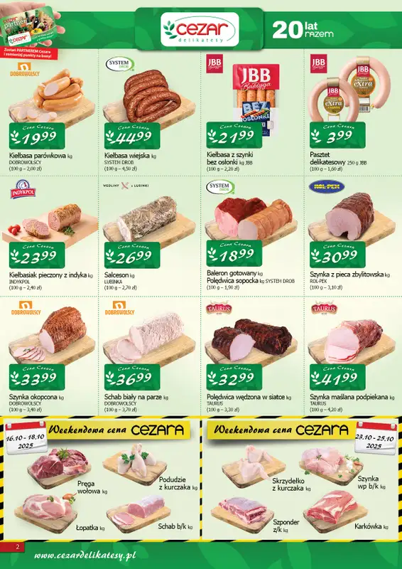 CEZAR Delikatesy - gazetka promocyjna Gazetka od czwartku 16.10 do środy 29.10 - strona 2