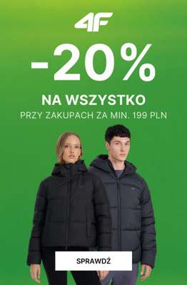 4F - gazetka promocyjna -20% na wszystko od 199 PLN! od czwartku 16.10 do niedzieli 26.10