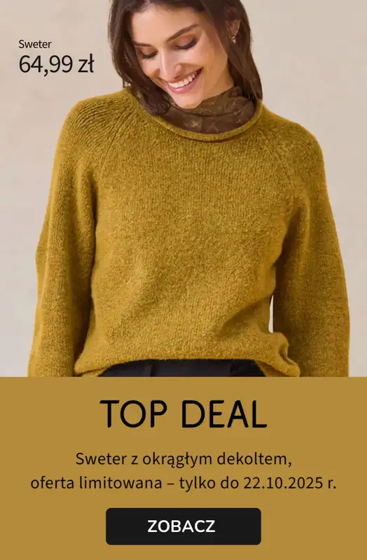bonprix - gazetka promocyjna TOP DEAL - Sweter za 64,99 zł  