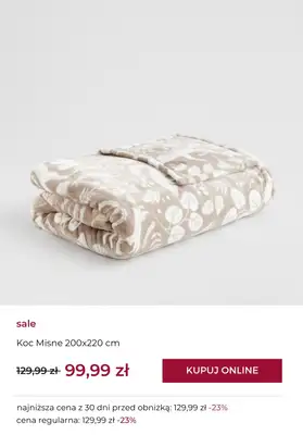 home&you - gazetka promocyjna Koce na WYPRZEDAŻY już od 34,99 zł od czwartku 16.10 do piątku 24.10 - strona 9