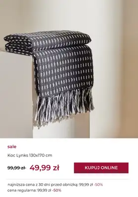 home&you - gazetka promocyjna Koce na WYPRZEDAŻY już od 34,99 zł od czwartku 16.10 do piątku 24.10 - strona 7