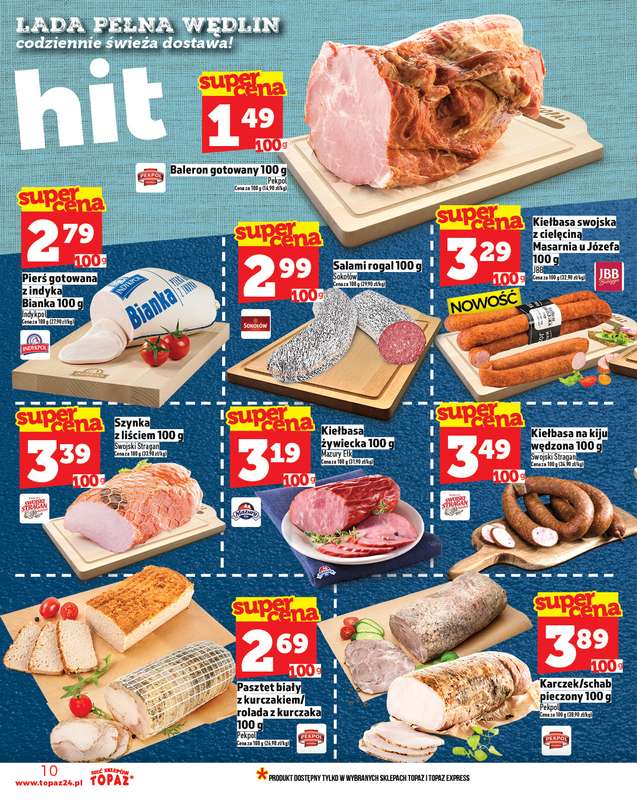 TOPAZ - gazetka promocyjna Gazetka od czwartku 23.10 do środy 29.10 - strona 10