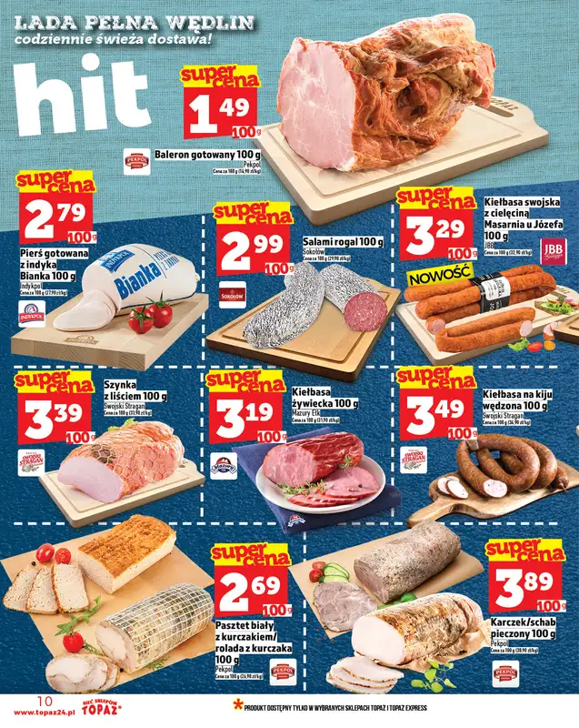 TOPAZ - gazetka promocyjna Gazetka od czwartku 23.10 do środy 29.10 - strona 10