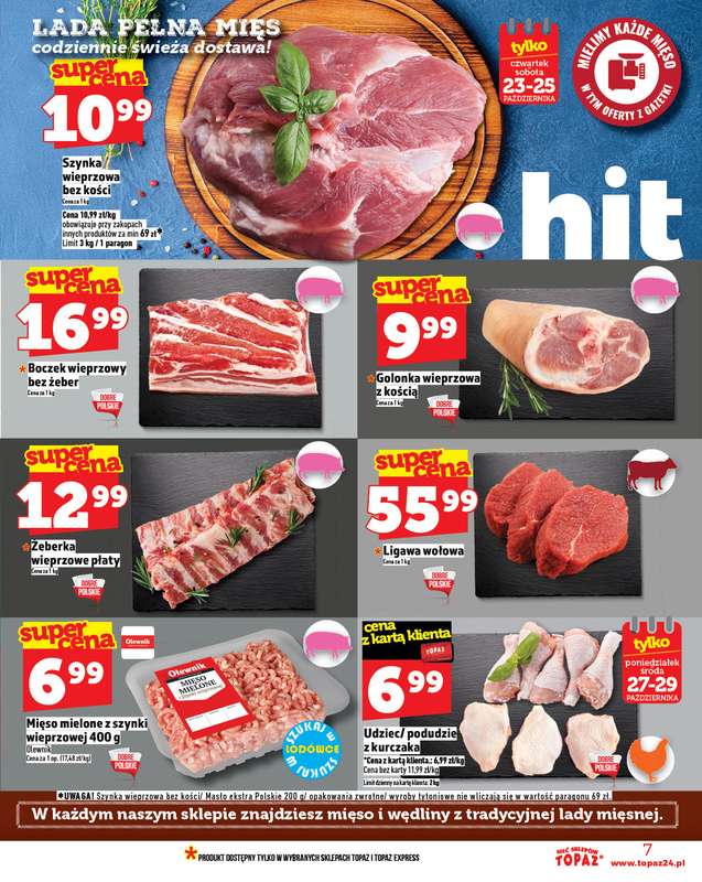 TOPAZ - gazetka promocyjna Gazetka od czwartku 23.10 do środy 29.10 - strona 7
