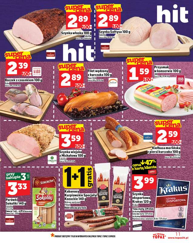 TOPAZ - gazetka promocyjna Gazetka od czwartku 23.10 do środy 29.10 - strona 11