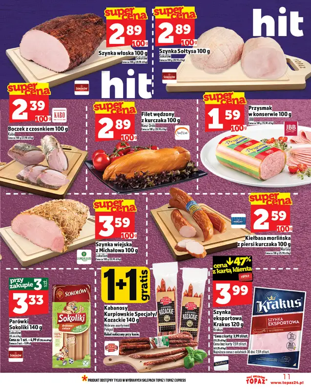 TOPAZ - gazetka promocyjna Gazetka od czwartku 23.10 do środy 29.10 - strona 11