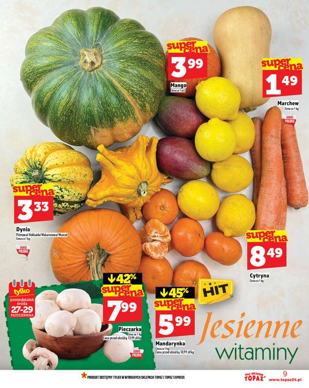 TOPAZ - gazetka promocyjna Gazetka od czwartku 23.10 do środy 29.10 - strona 9