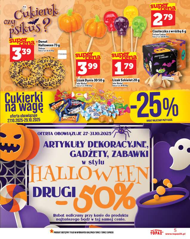 TOPAZ - gazetka promocyjna Gazetka od czwartku 23.10 do środy 29.10 - strona 5