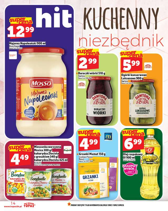 TOPAZ - gazetka promocyjna Gazetka od czwartku 23.10 do środy 29.10 - strona 14