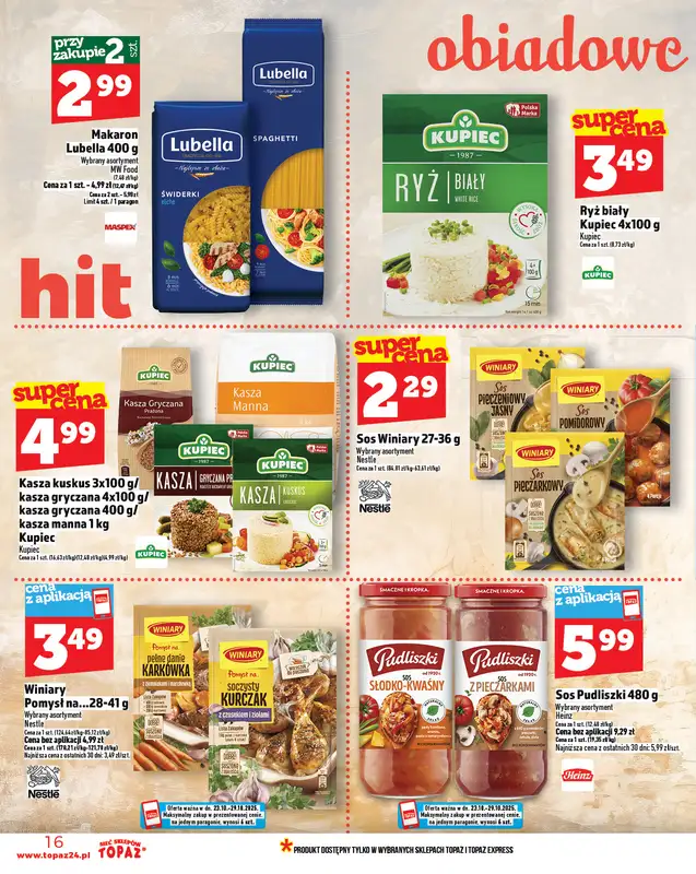 TOPAZ - gazetka promocyjna Gazetka od czwartku 23.10 do środy 29.10 - strona 16