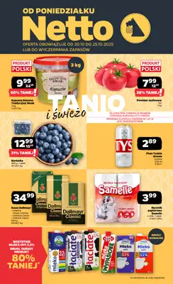 Netto - gazetka promocyjna Gazetka Spożywcza od poniedziałku 20.10 do soboty 25.10