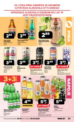 Netto - gazetka promocyjna Gazetka Spożywcza od poniedziałku 20.10 do soboty 25.10 - strona 23